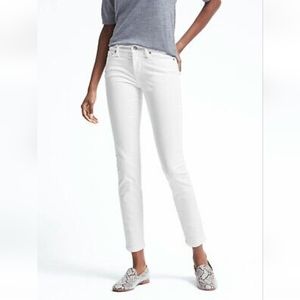 Banana Republic White Straight Leg Jeans, 26